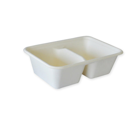 2 COMP SQUARE TRAY L 650 ML