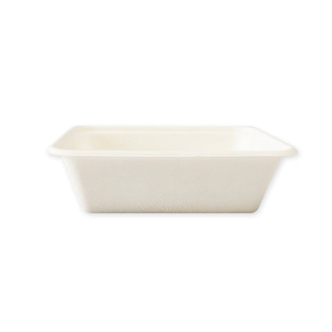 750ml Square Lunch Tray, Compostable, Large size