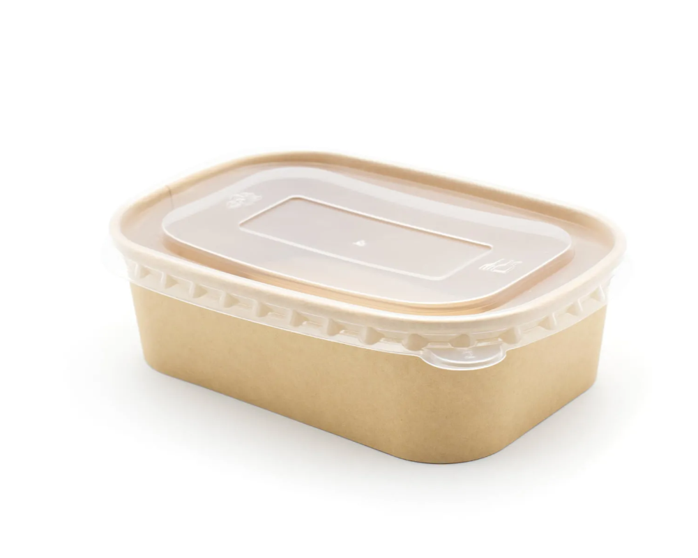 650ml Rectangular Kraft Paper Container, 300 Pieces